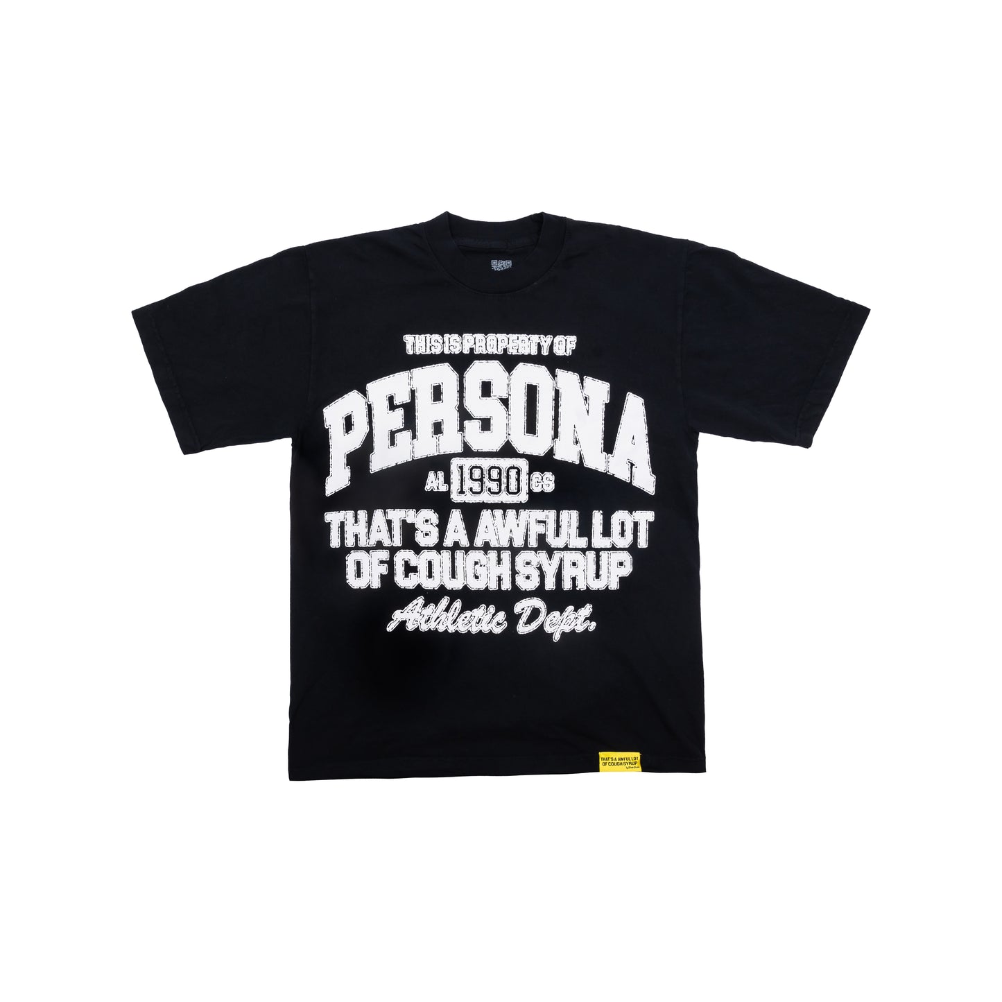 ATHLETICS TEE BLACK WHITE